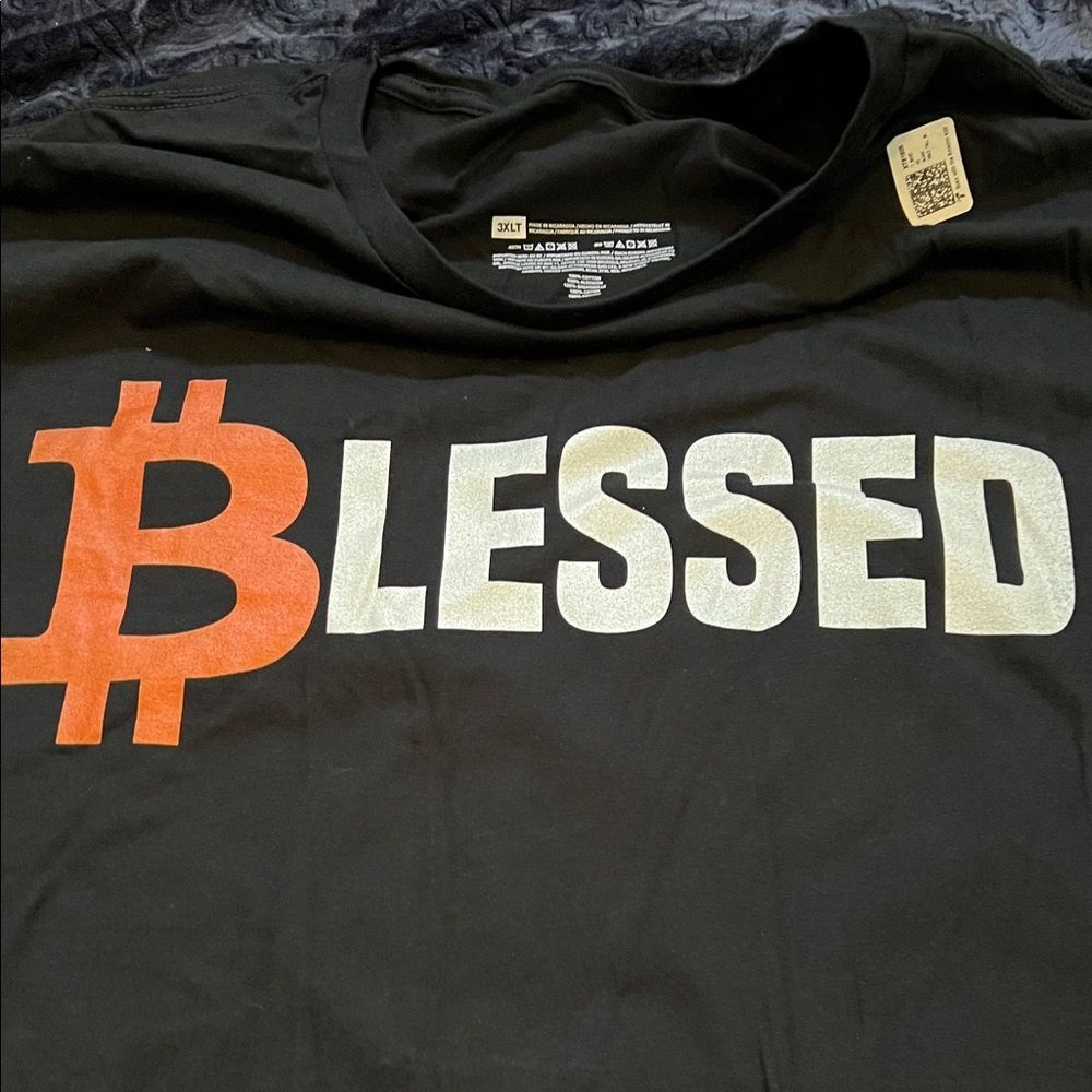 Bitcoin Blessed' Graphic T-Shirt (Men’s 3XLT) - Picture 3 of 3